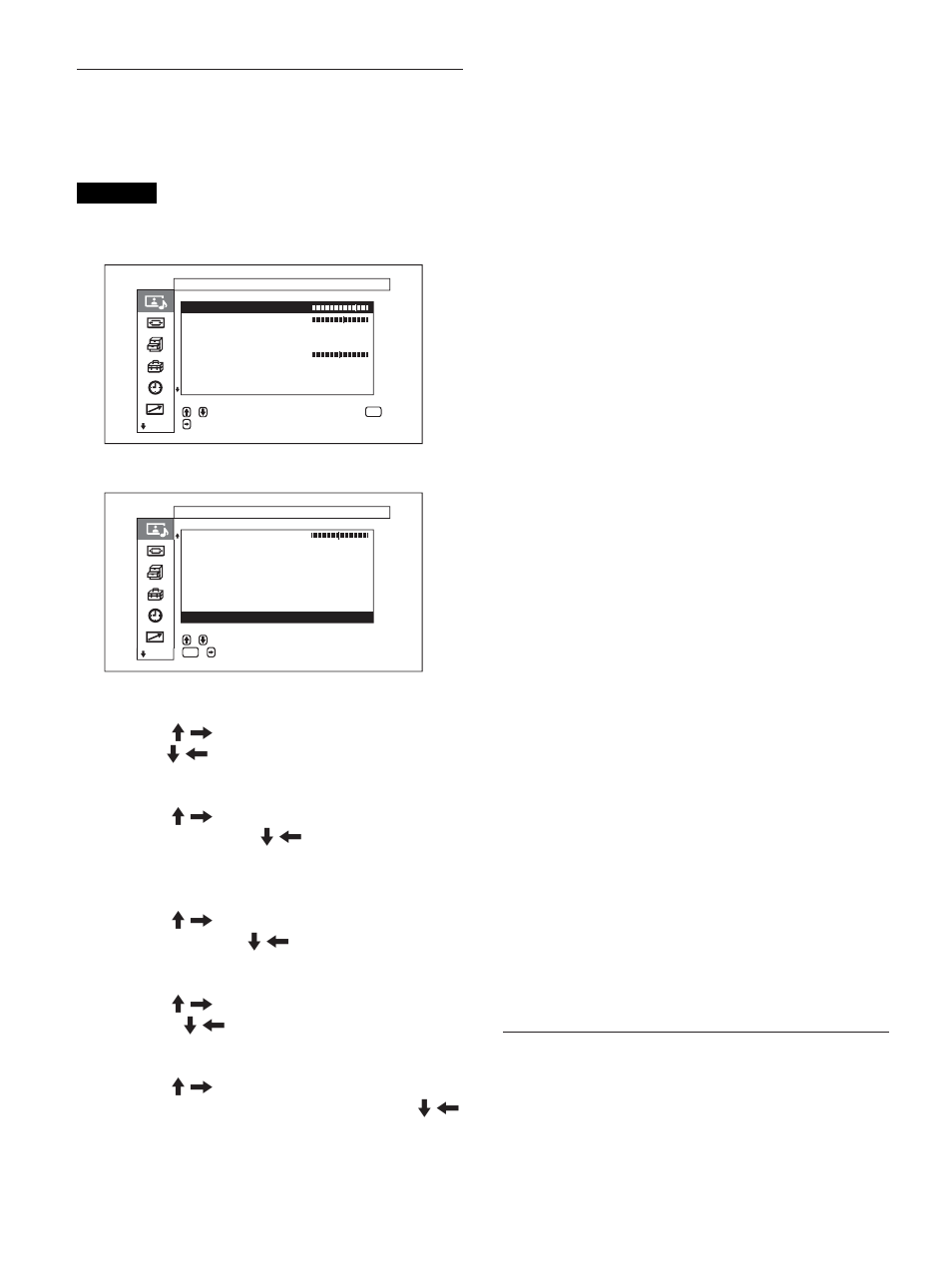 Menu réglage de l’image, Menu réglage du son, Temp. couleur modifie la température des couleurs | Sony FWD-50PX1 User Manual | Page 116 / 348