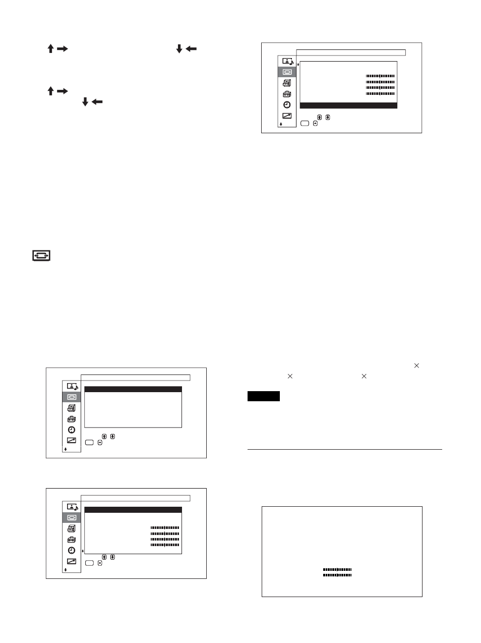 Menü „bildschirm einstellen, Menü „bildschirmgröße, Wenn die menütaste auf „return“ steht | Sony FWD-50PX1 User Manual | Page 167 / 348