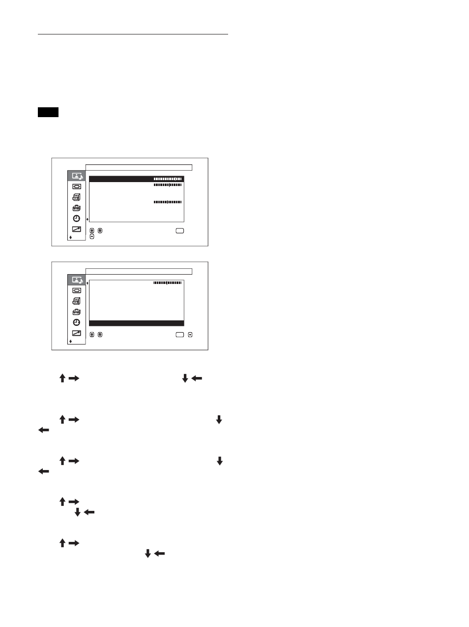 Menú ajuste imagen, Temp color cambia la temperatura del color | Sony FWD-50PX1 User Manual | Page 216 / 348