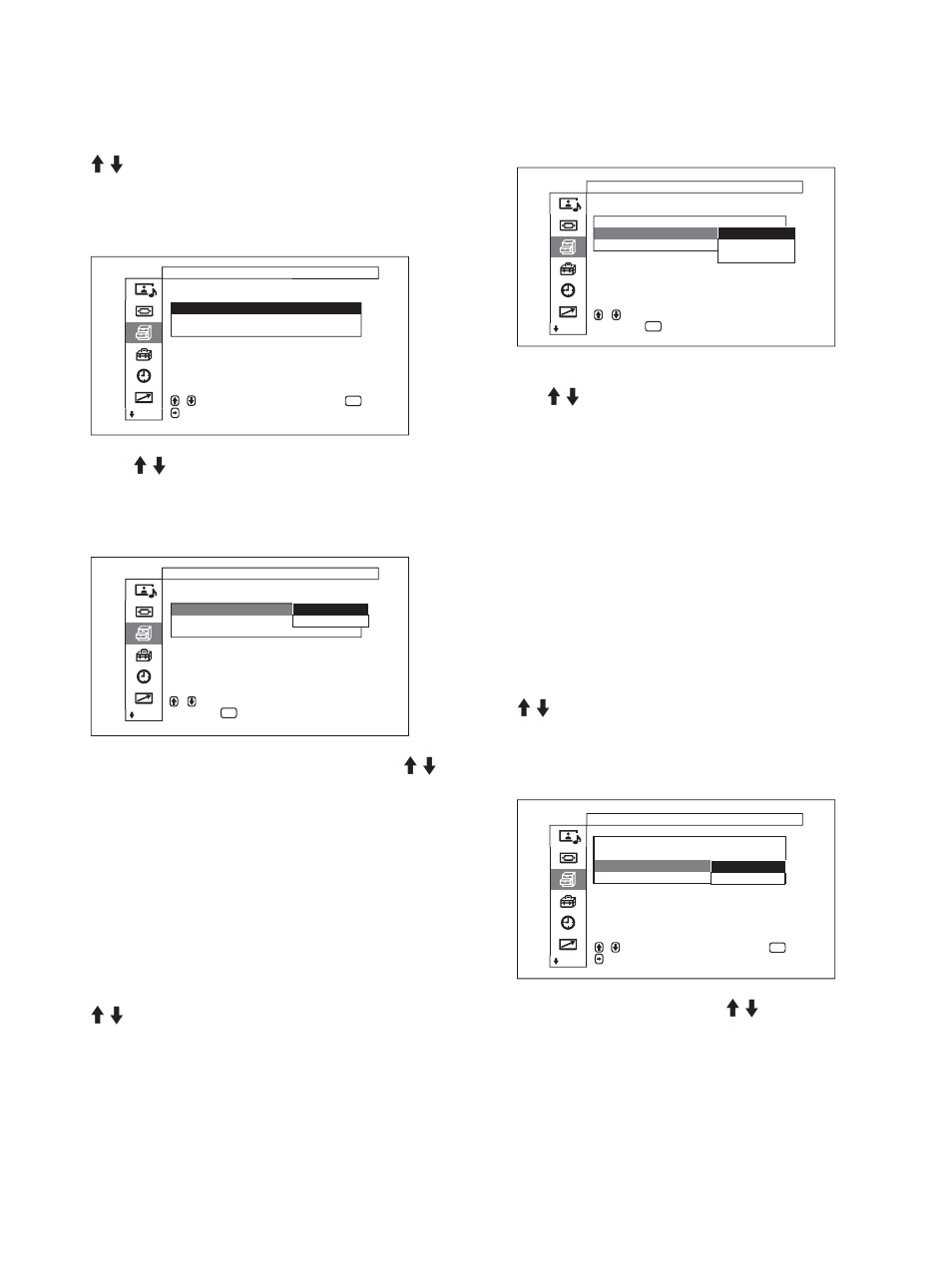 Cambio automático de la posición de la imagen, Dejar la pantalla en blanco | Sony FWD-50PX1 User Manual | Page 239 / 348