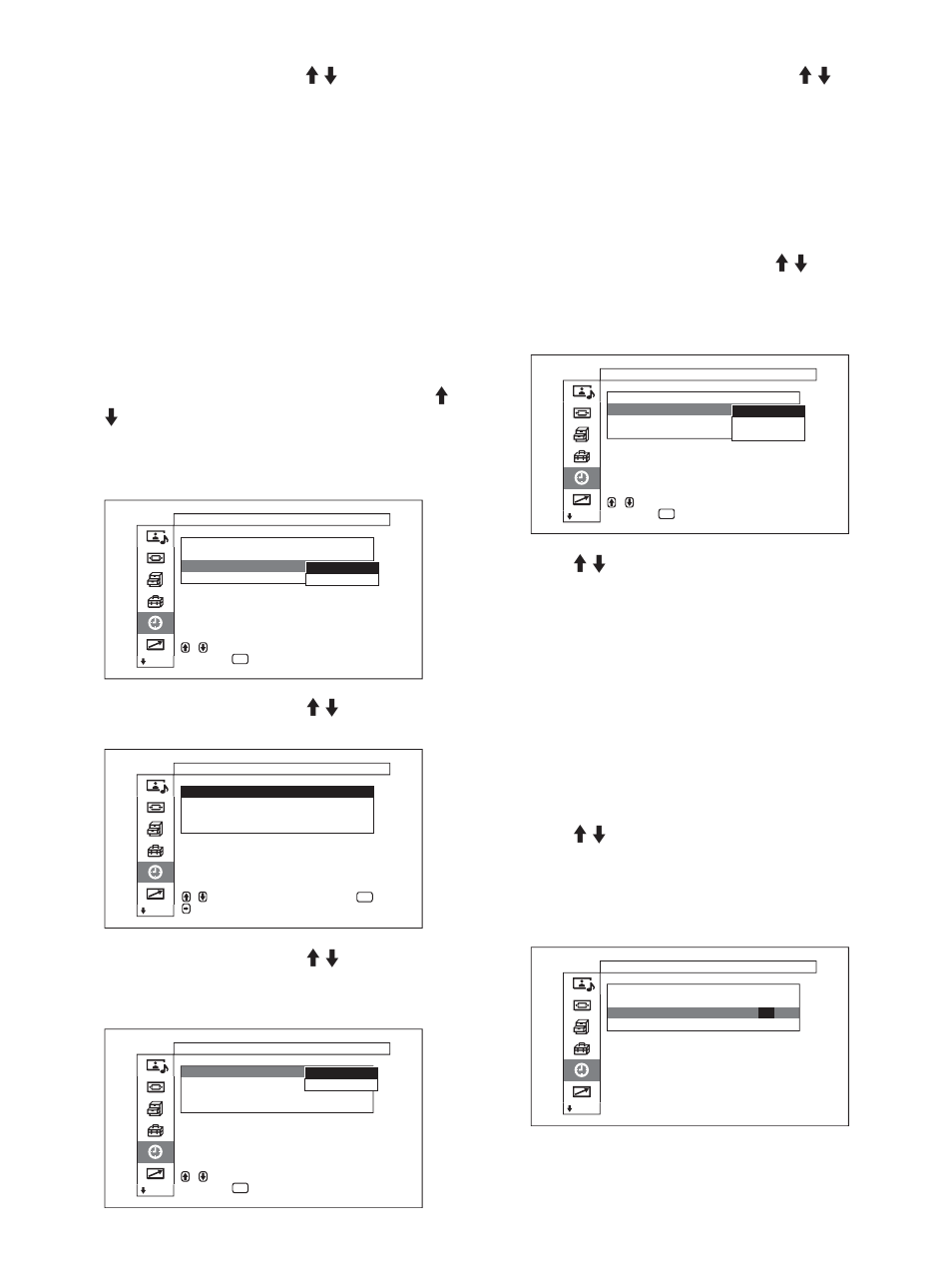 Función temporizador act/des, Pulse enter. el menú vuelve al menú tempor act/des | Sony FWD-50PX1 User Manual | Page 242 / 348