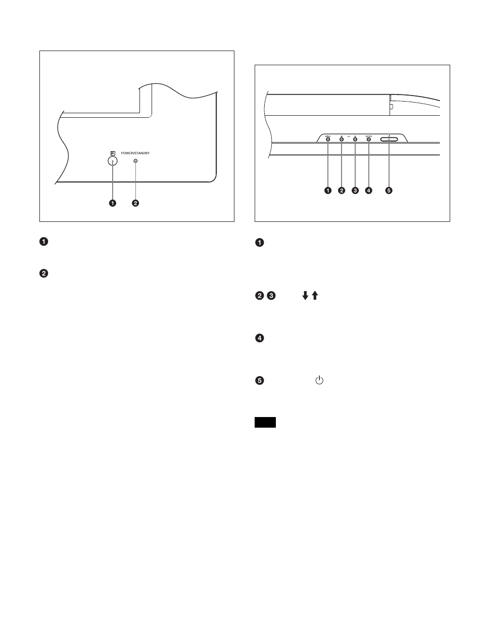 Sezione indicatore, Sezione tasti di controllo (parte superiore) | Sony FWD-50PX1 User Manual | Page 254 / 348