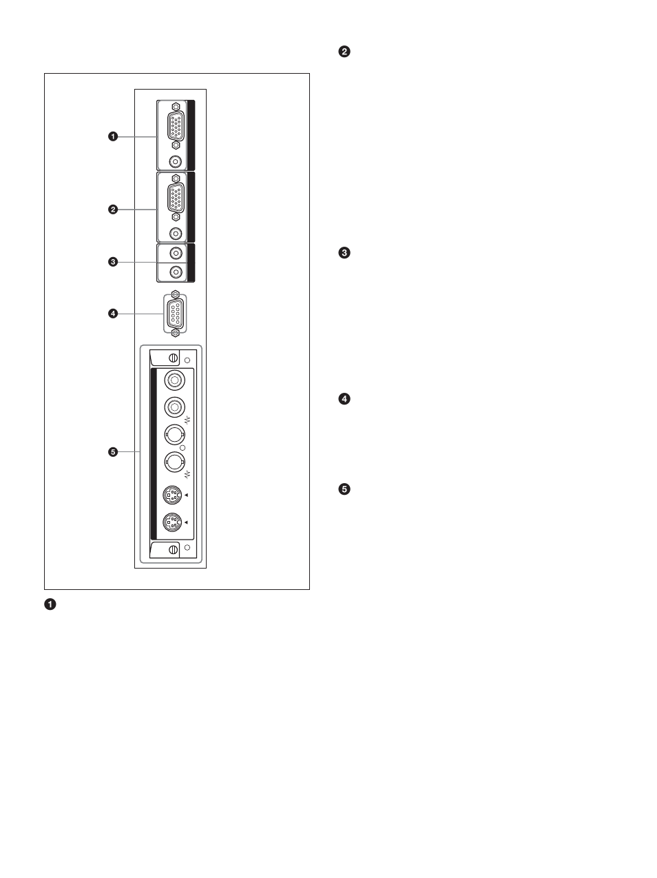 Pannello dei connettori | Sony FWD-50PX1 User Manual | Page 255 / 348