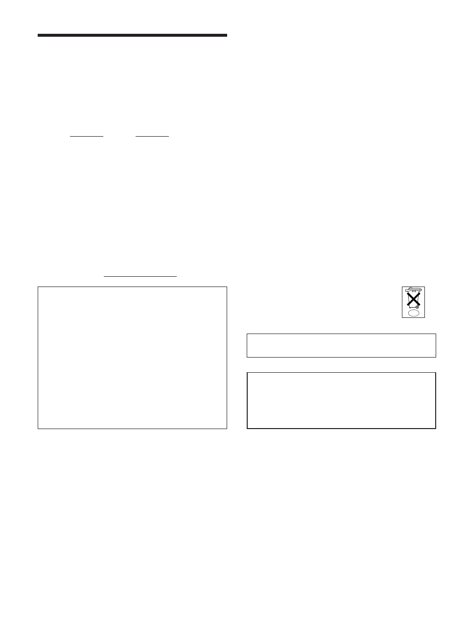 Warning, Owner’s record | Sony FWD-50PX1 User Manual | Page 52 / 348