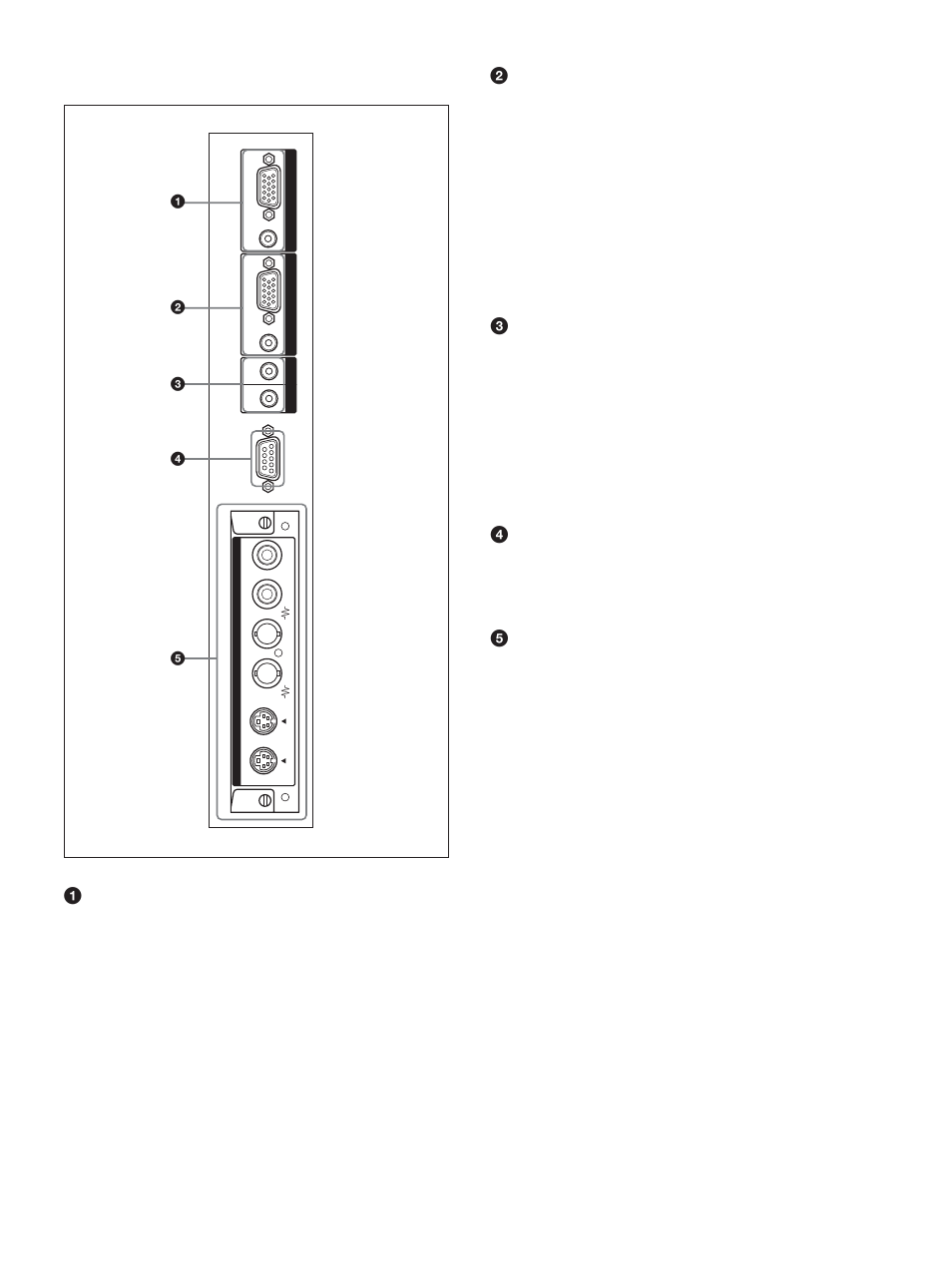 Connector panel | Sony FWD-50PX1 User Manual | Page 59 / 348