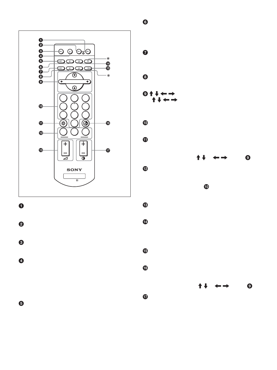 Remote commander rm-980c | Sony FWD-50PX1 User Manual | Page 61 / 348