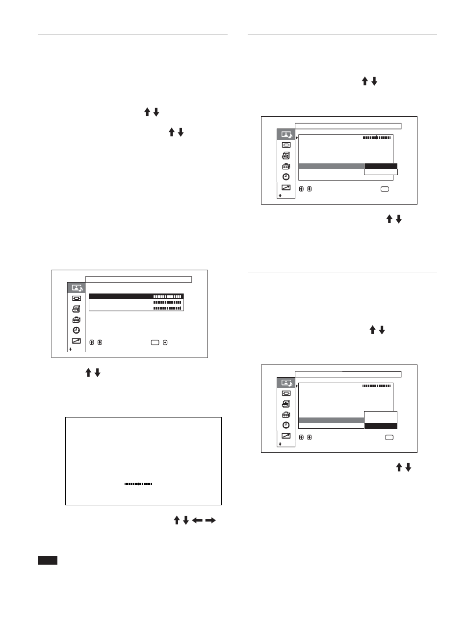 Color temp, Color correct, Gamma correct | Select “color temp.” with m/m and press enter, You can reproduce a beautiful, healthy color | Sony FWD-50PX1 User Manual | Page 82 / 348
