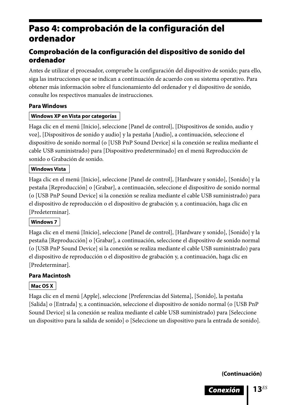 Paso 4: comprobación de la configuración, Del ordenador | Sony DR-GA500 User Manual | Page 79 / 92