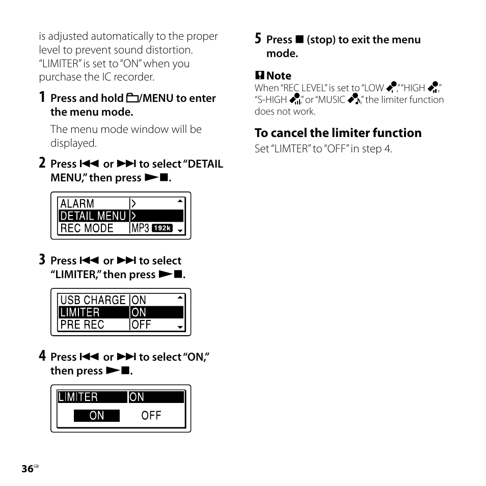Sony ICD-SX700D User Manual | Page 36 / 134