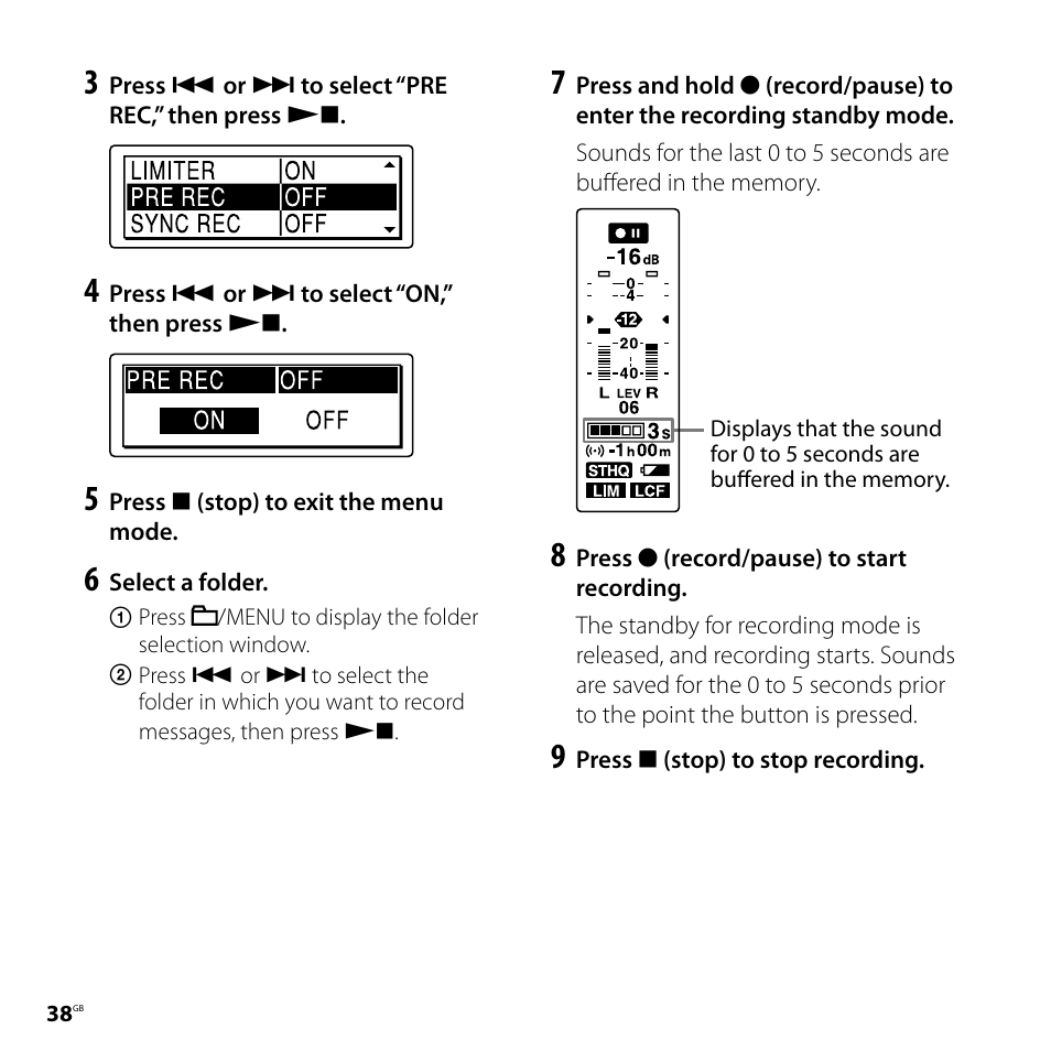 Sony ICD-SX700D User Manual | Page 38 / 134