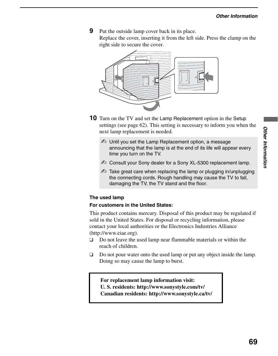 Sony KDS-R60XBR2 User Manual | Page 69 / 83
