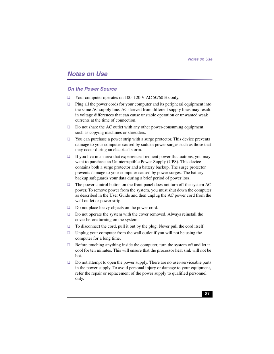 Sony PCV-RX480DS User Manual | Page 87 / 101