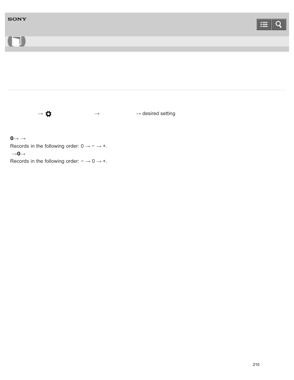 Bracket order, Help guide | Sony ILCE-6000 User Manual | Page 215 / 458