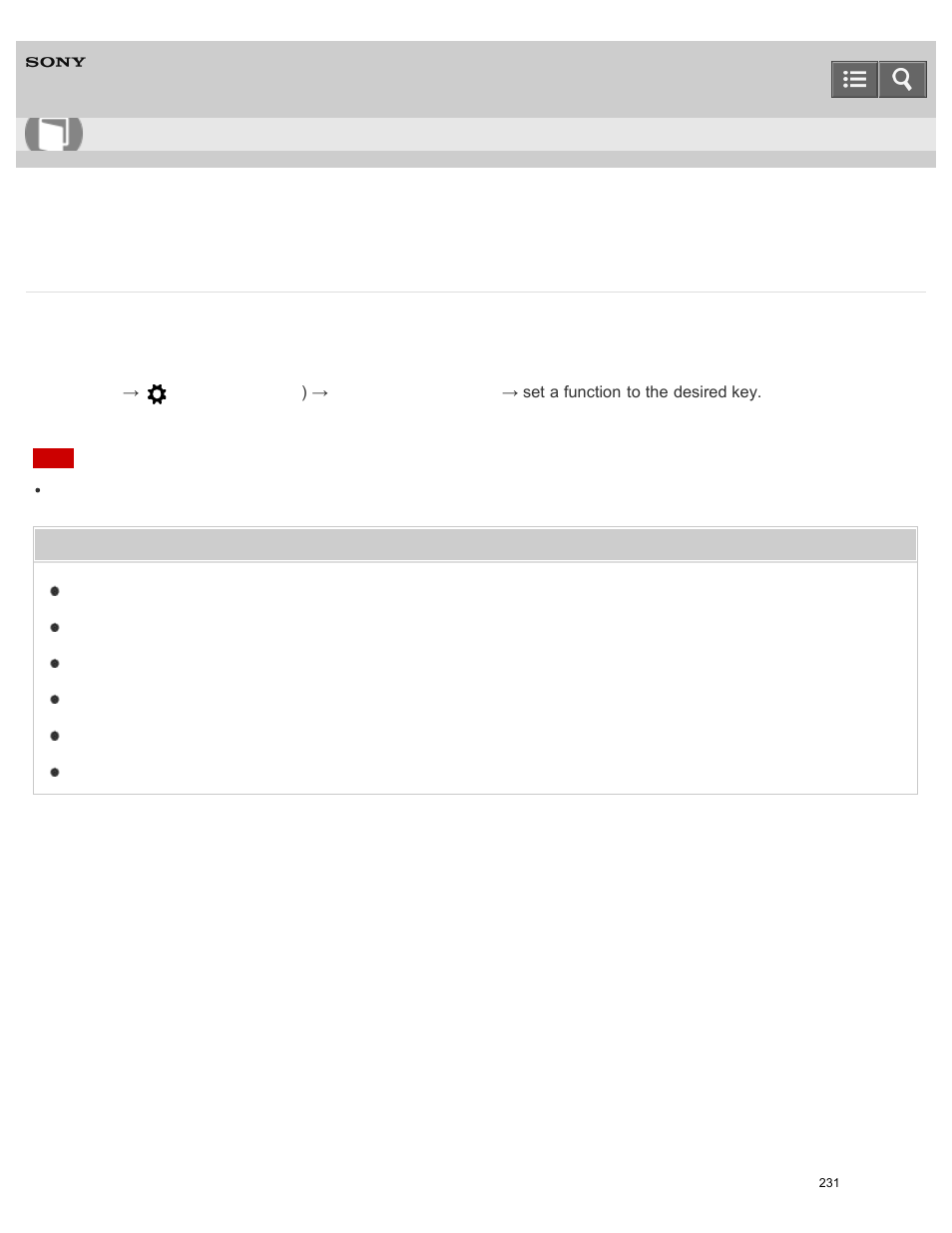Custom key settings, Help guide | Sony ILCE-6000 User Manual | Page 236 / 458