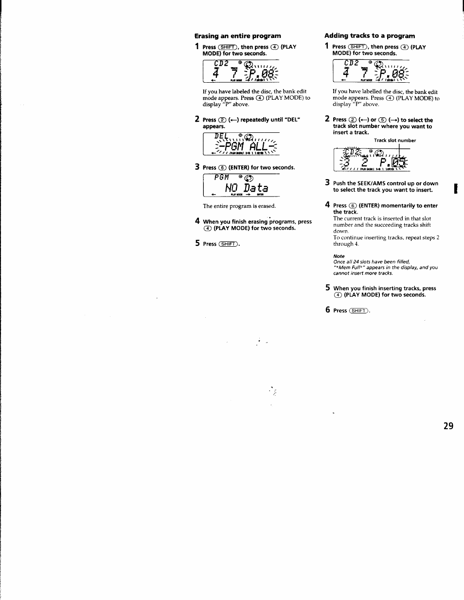 I-pgm, Uata | Sony CDX-C8850 User Manual | Page 29 / 52