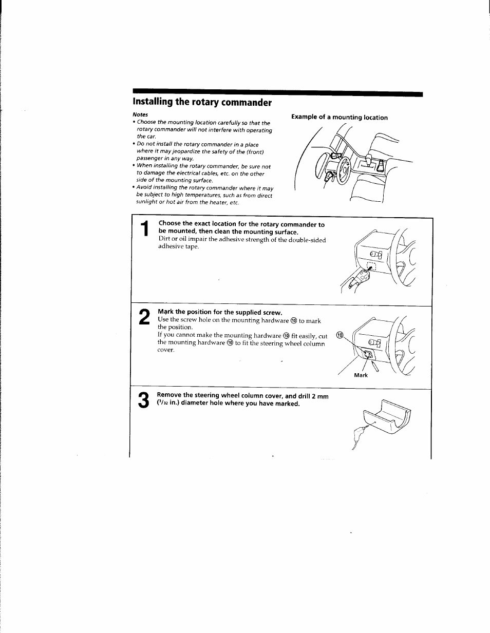 Installing the rotary commander | Sony CDX-C8850 User Manual | Page 51 / 52