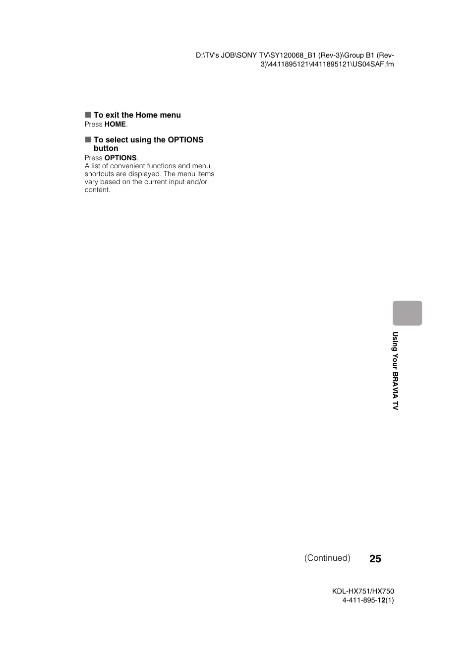 Sony KDL-55HX751 User Manual | Page 25 / 36