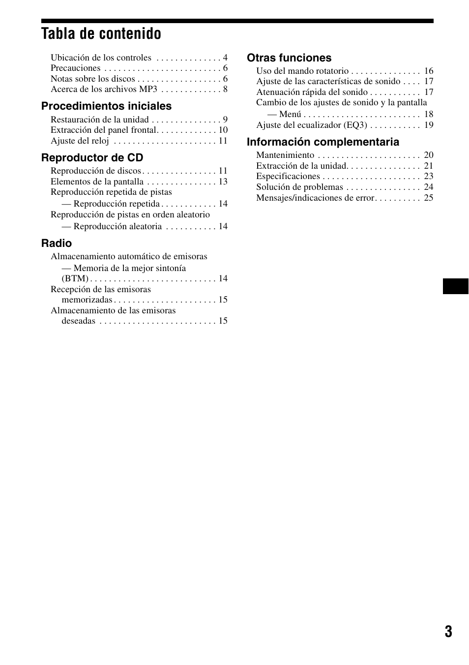 Sony CDX-R3300 User Manual | Page 25 / 68