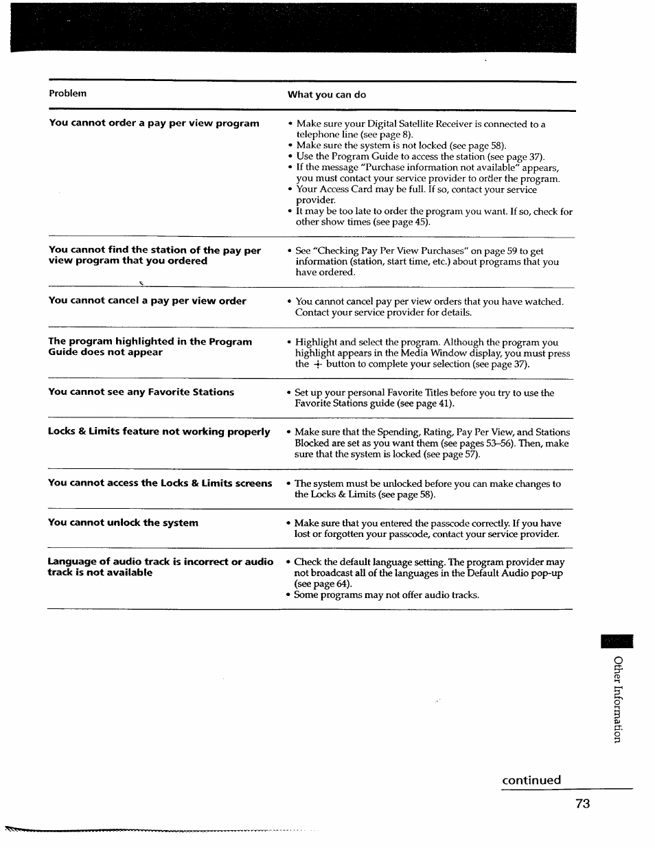 Sony SAT-A55 User Manual | Page 73 / 80