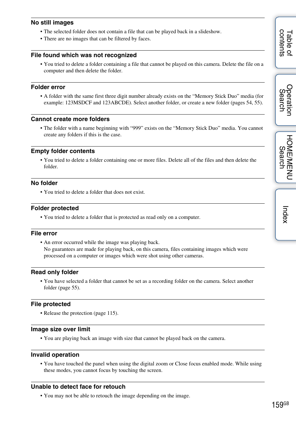 Sony DSC-T900 User Manual | Page 159 / 170