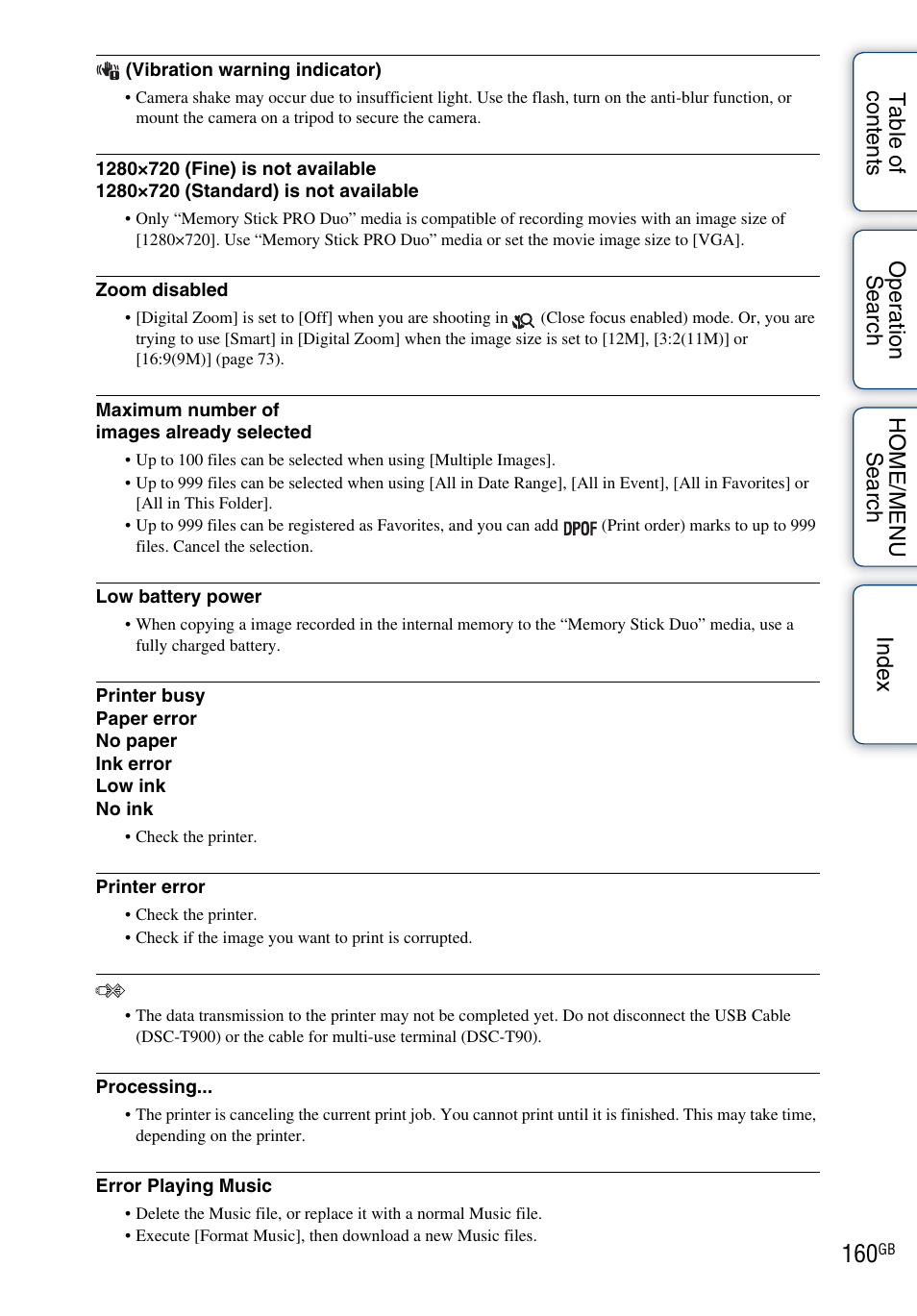 Sony DSC-T900 User Manual | Page 160 / 170