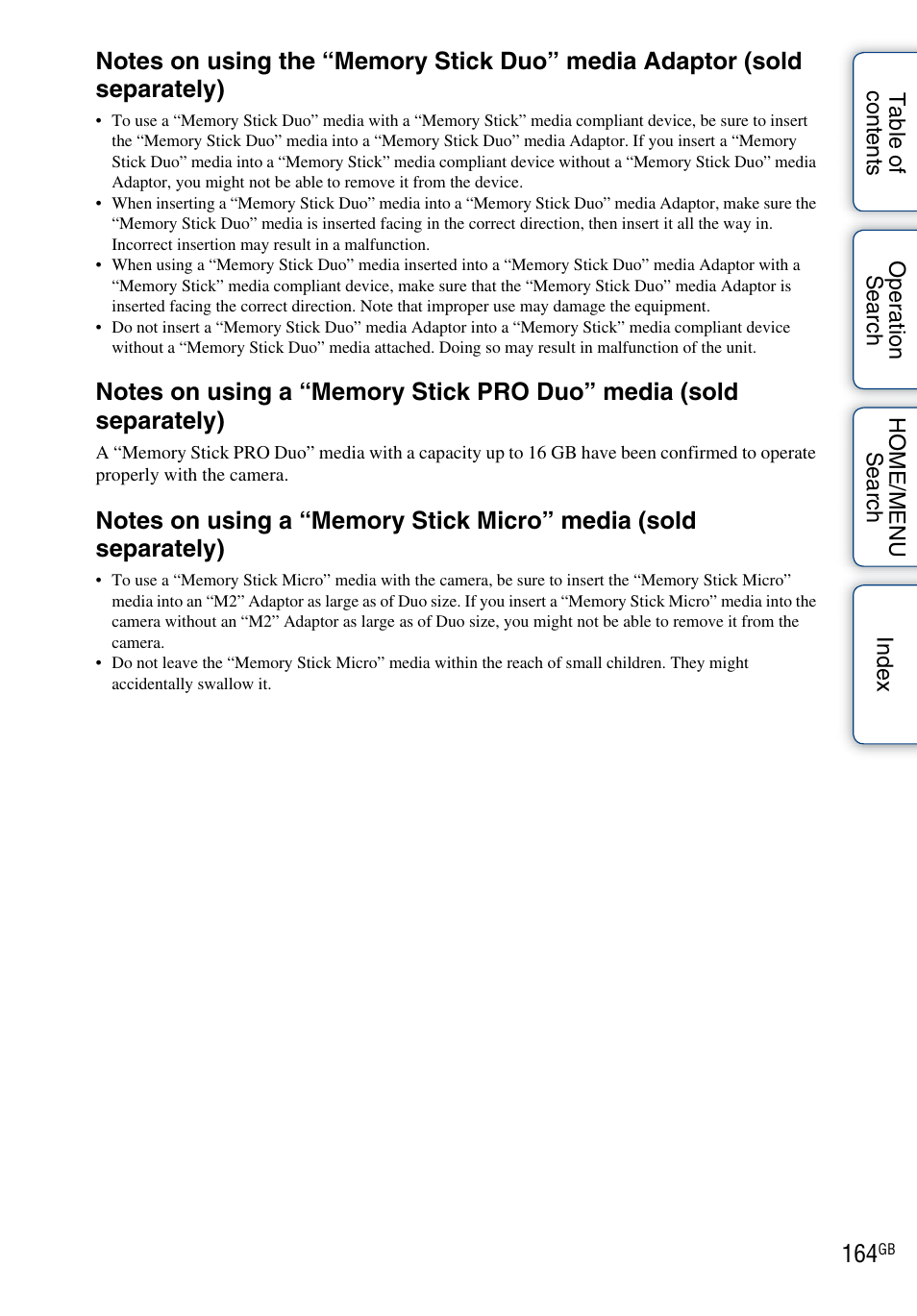 Sony DSC-T900 User Manual | Page 164 / 170