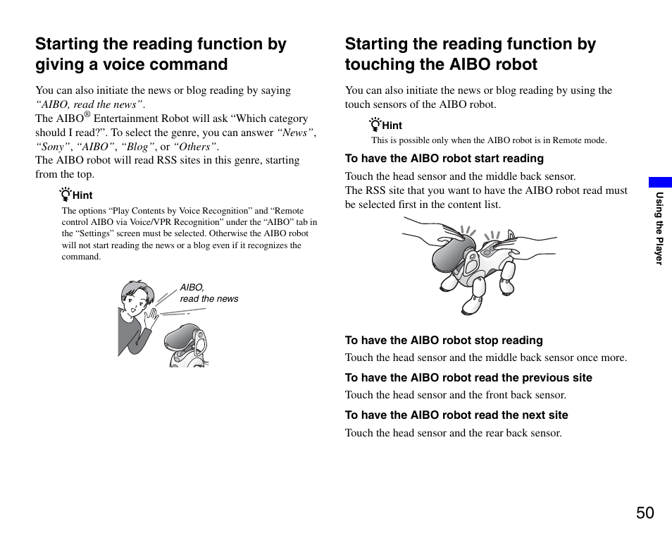 Sony ERS-7M3 User Manual | Page 50 / 99