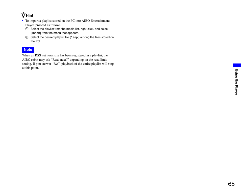 Sony ERS-7M3 User Manual | Page 65 / 99