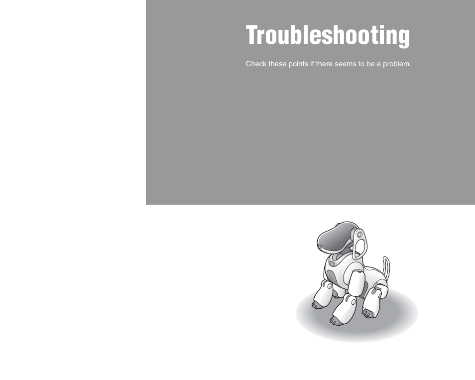 Troubleshooting | Sony ERS-7M3 User Manual | Page 87 / 99