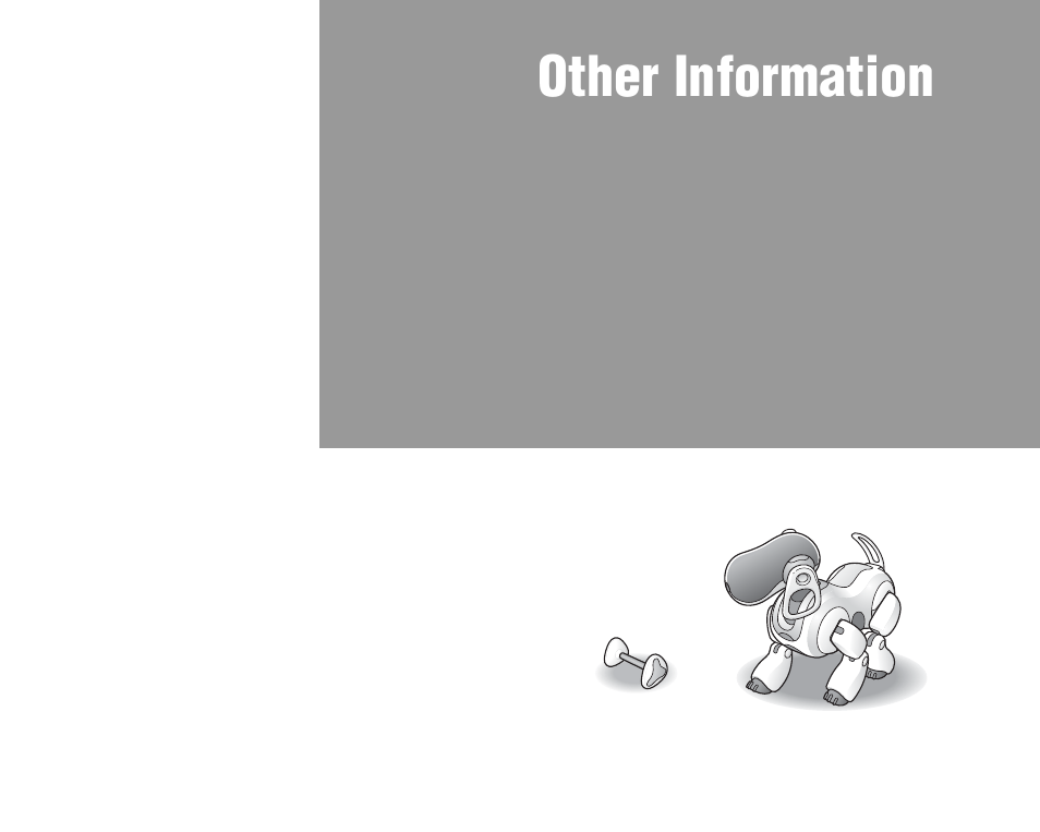 Other information | Sony ERS-7M3 User Manual | Page 95 / 99