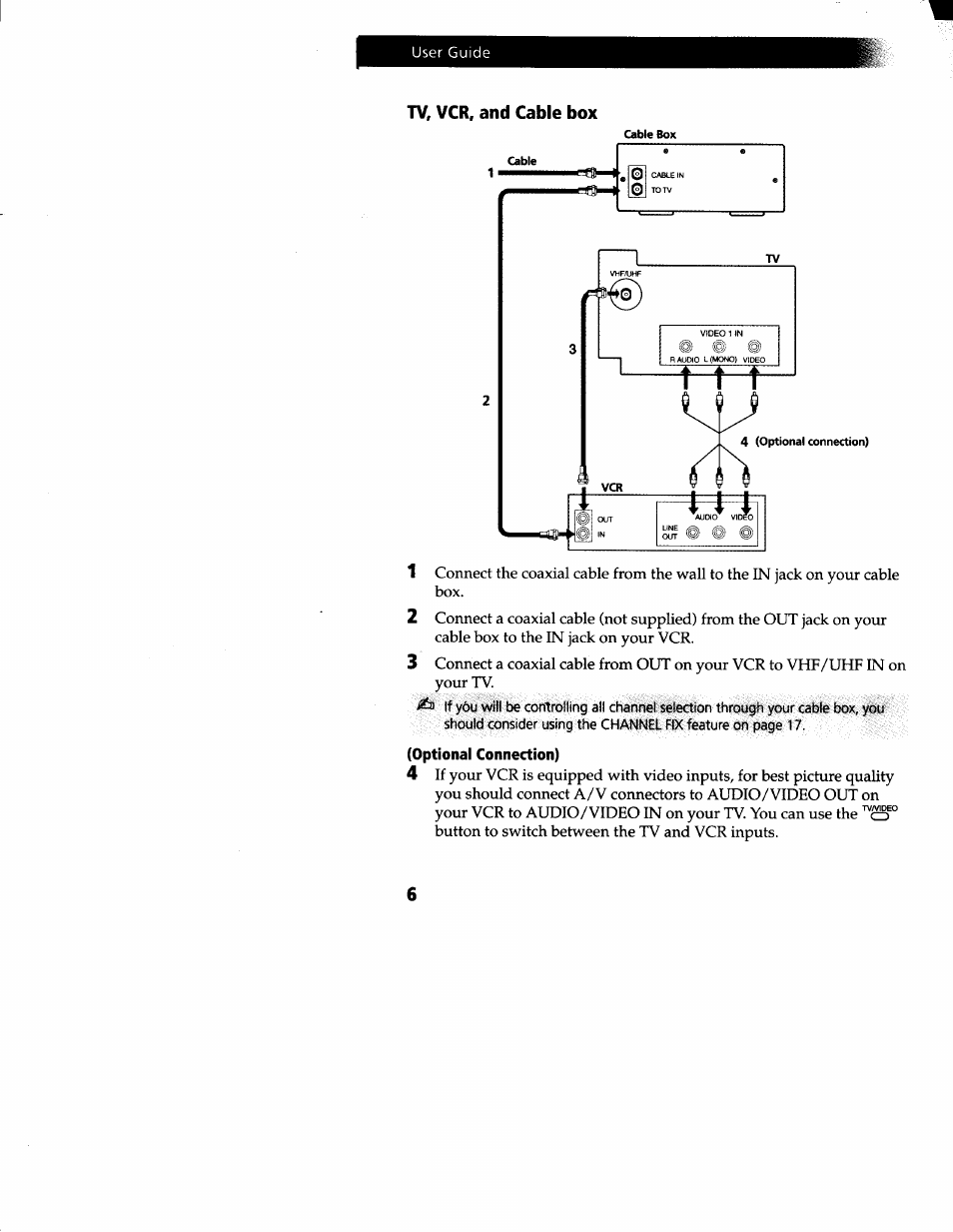 Tv, vcr, and cable box | Sony KV-20S42 User Manual | Page 8 / 30