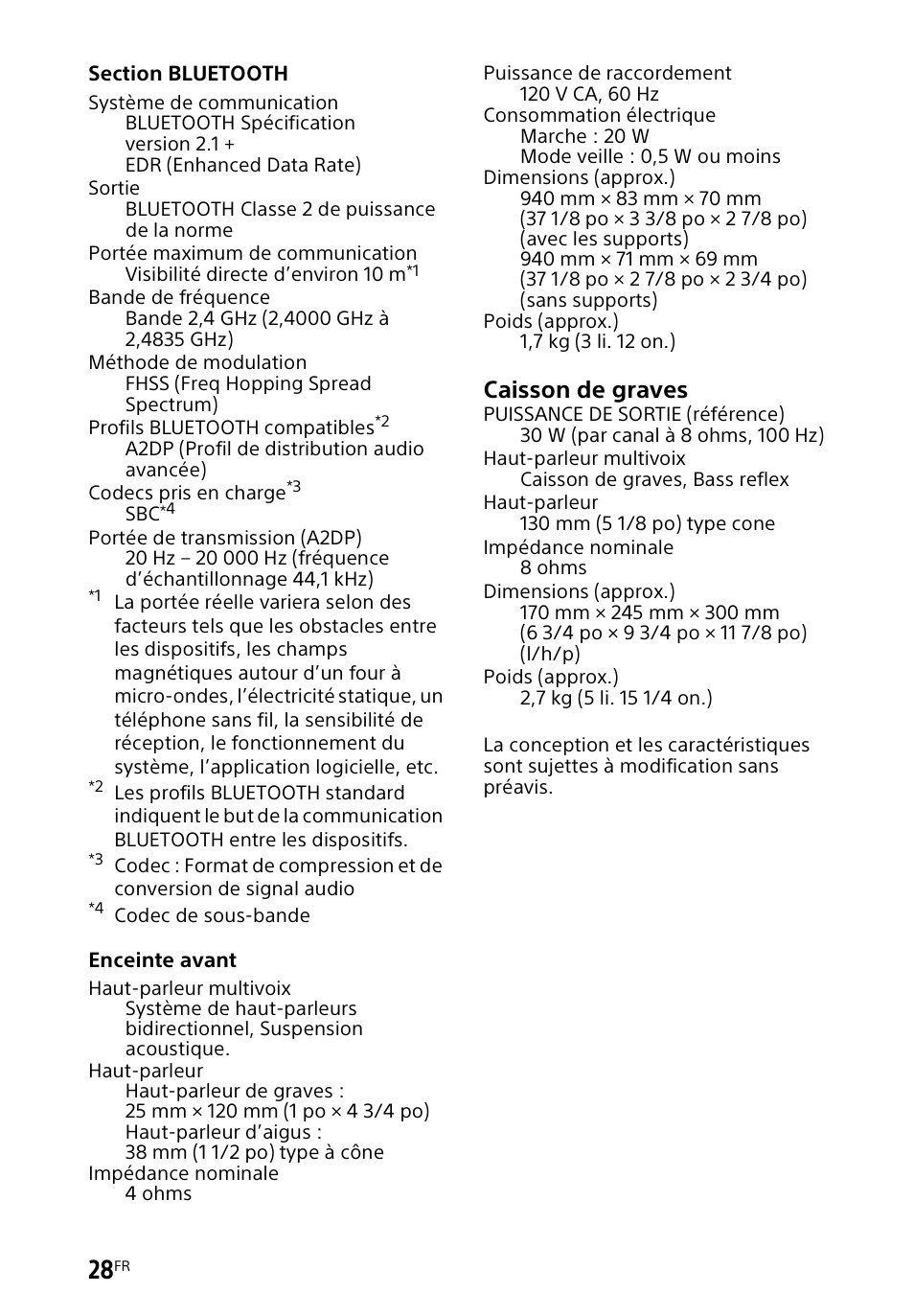 Caisson de graves | Sony HT-CT60BT User Manual | Page 56 / 88