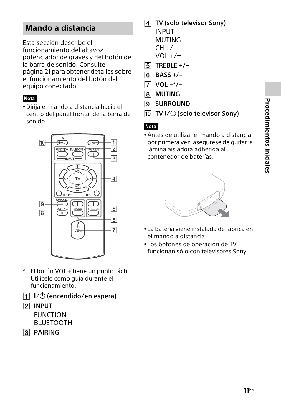 Mando a distancia | Sony HT-CT60BT User Manual | Page 67 / 88