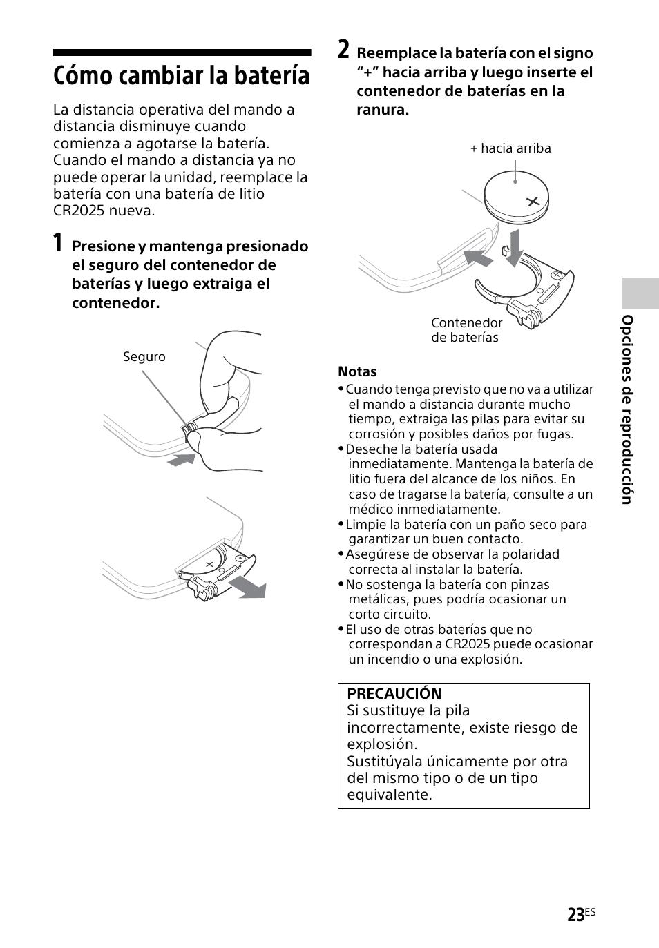 Cómo cambiar la batería | Sony HT-CT60BT User Manual | Page 79 / 88