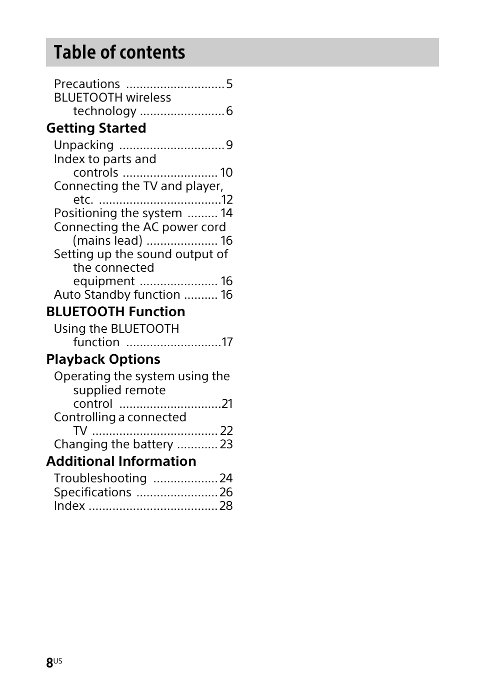 Sony HT-CT60BT User Manual | Page 8 / 88