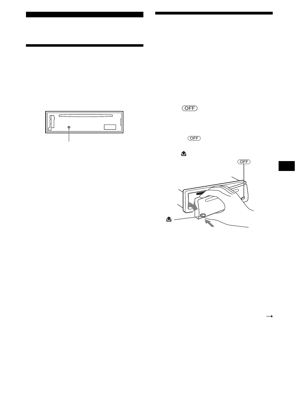 Getting started, Resetting the unit, Detaching the front panel | Resetting the unit detaching the front panel, On 7 | Sony CDX-SW200 User Manual | Page 7 / 40