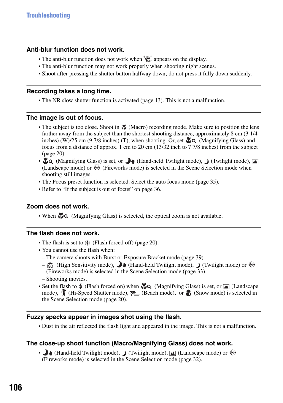 Sony DSC-G1 User Manual | Page 106 / 125