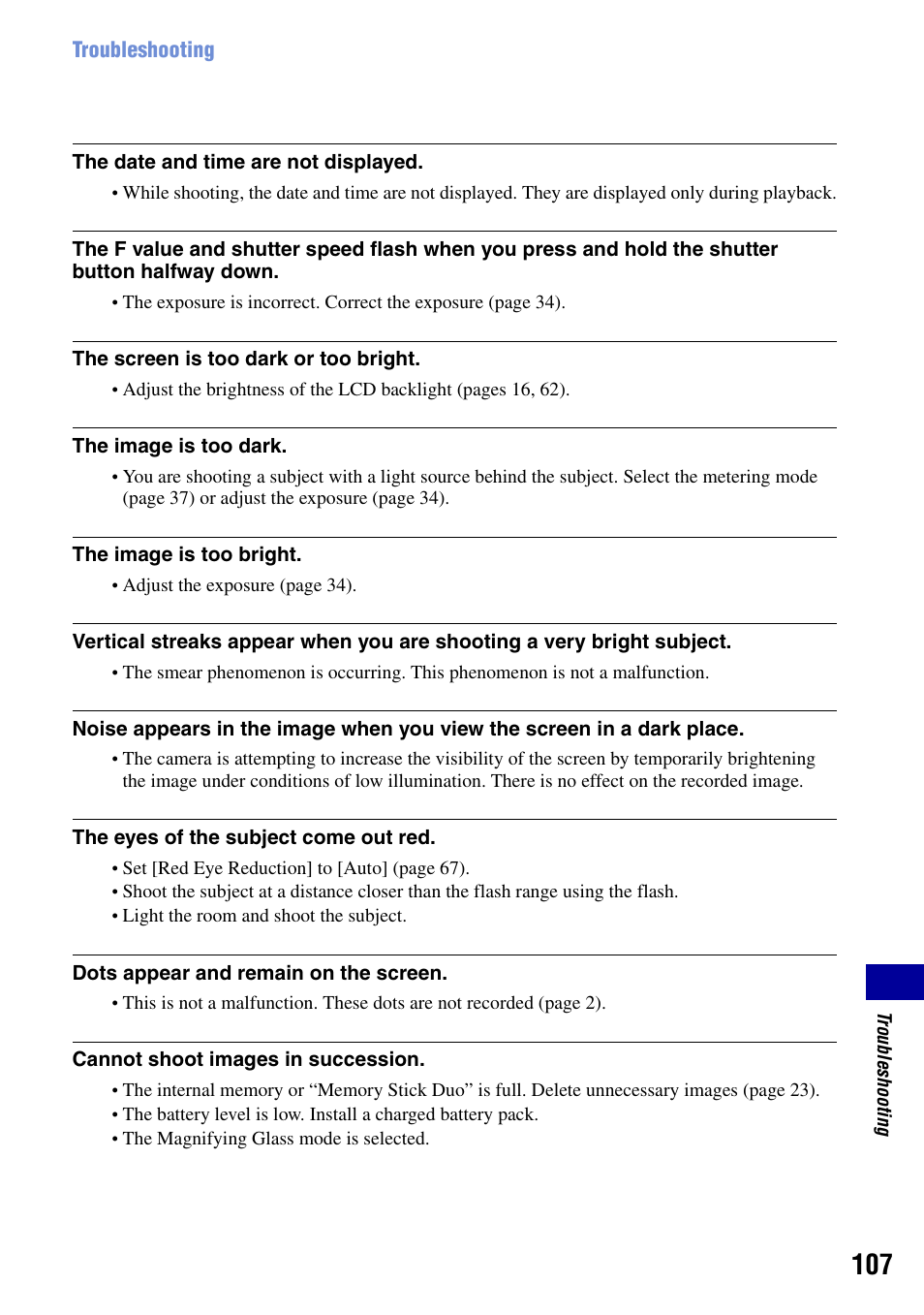Sony DSC-G1 User Manual | Page 107 / 125