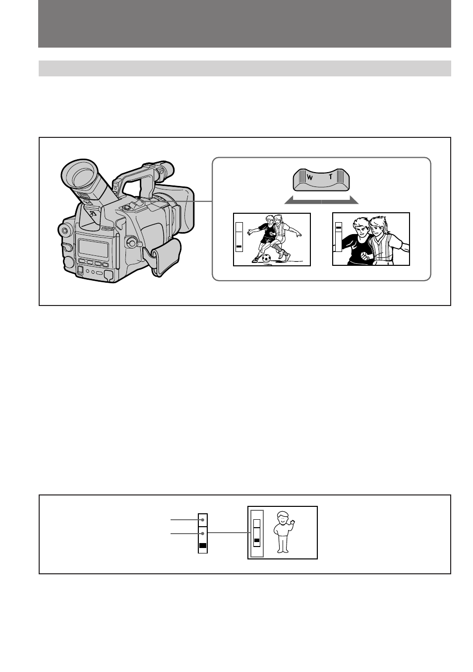 Camera recording, Using the zoom feature | Sony DCR-VX1000 User Manual | Page 12 / 88