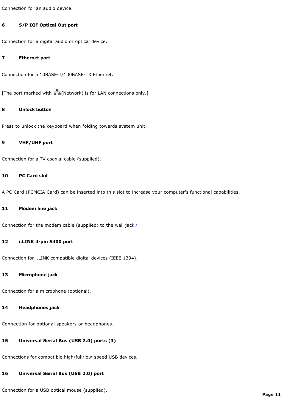 Sony PCV-W600G User Manual | Page 11 / 138