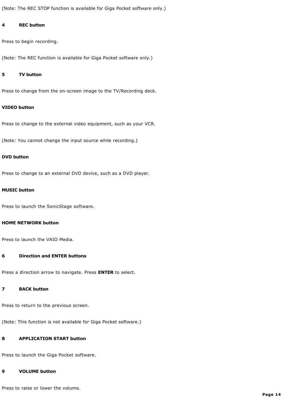 Sony PCV-W600G User Manual | Page 14 / 138