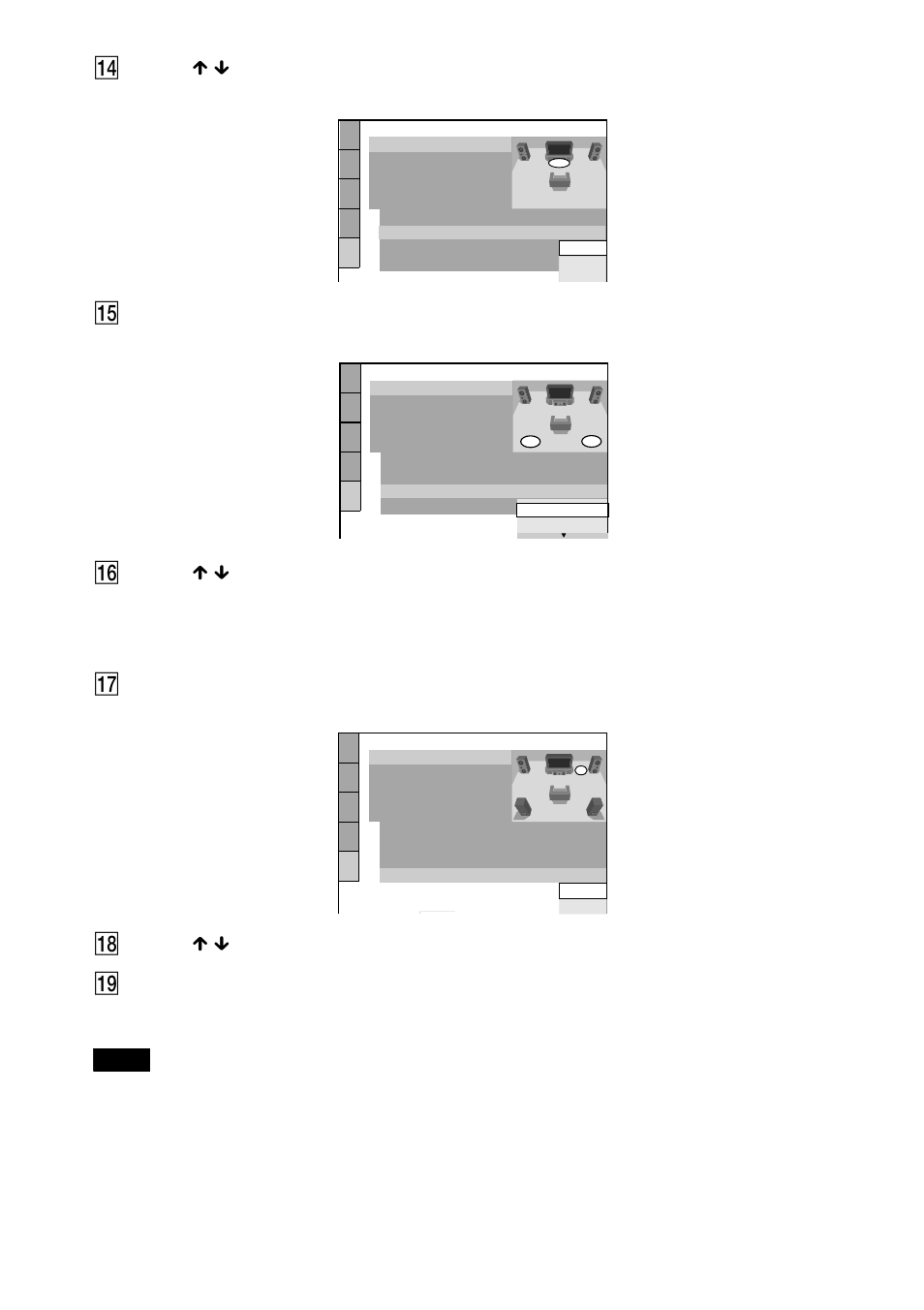 Qg press enter, Qh press x / x to select the size, Qj press enter | Qk press x / x to select the item. ql press enter | Sony DVP-NS500V User Manual | Page 30 / 96