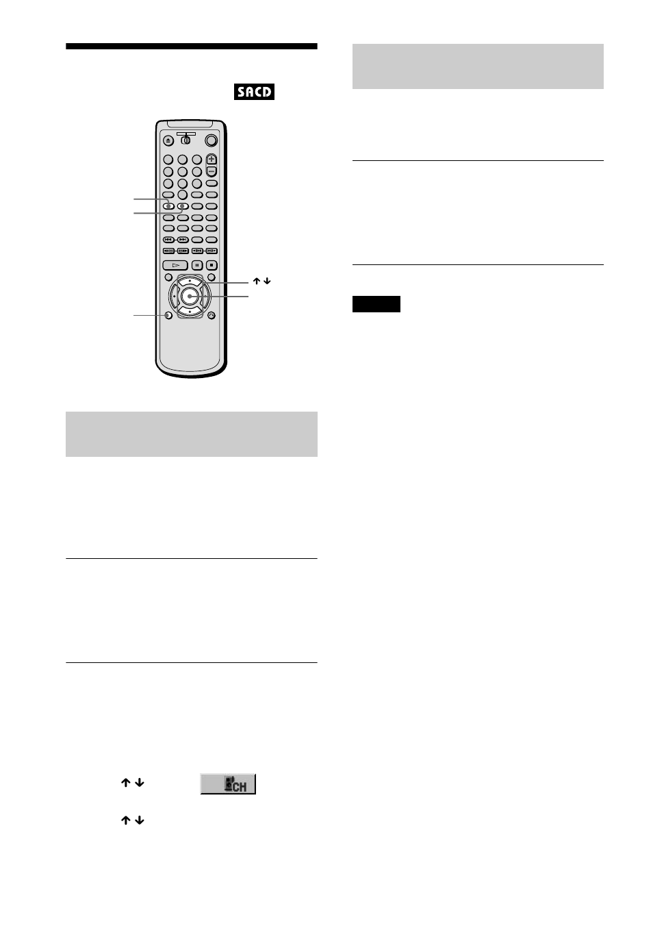 Selecting a playback area for an sacd disc | Sony DVP-NS500V User Manual | Page 36 / 96