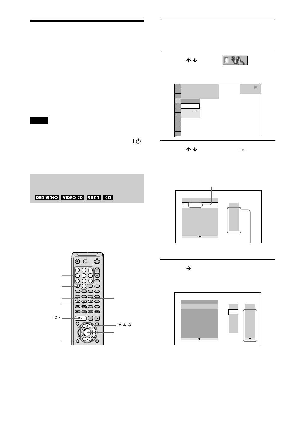 Creating your own program (program play), Repeat play, a-b repeat play), Various play mode functions | Sony DVP-NS500V User Manual | Page 38 / 96