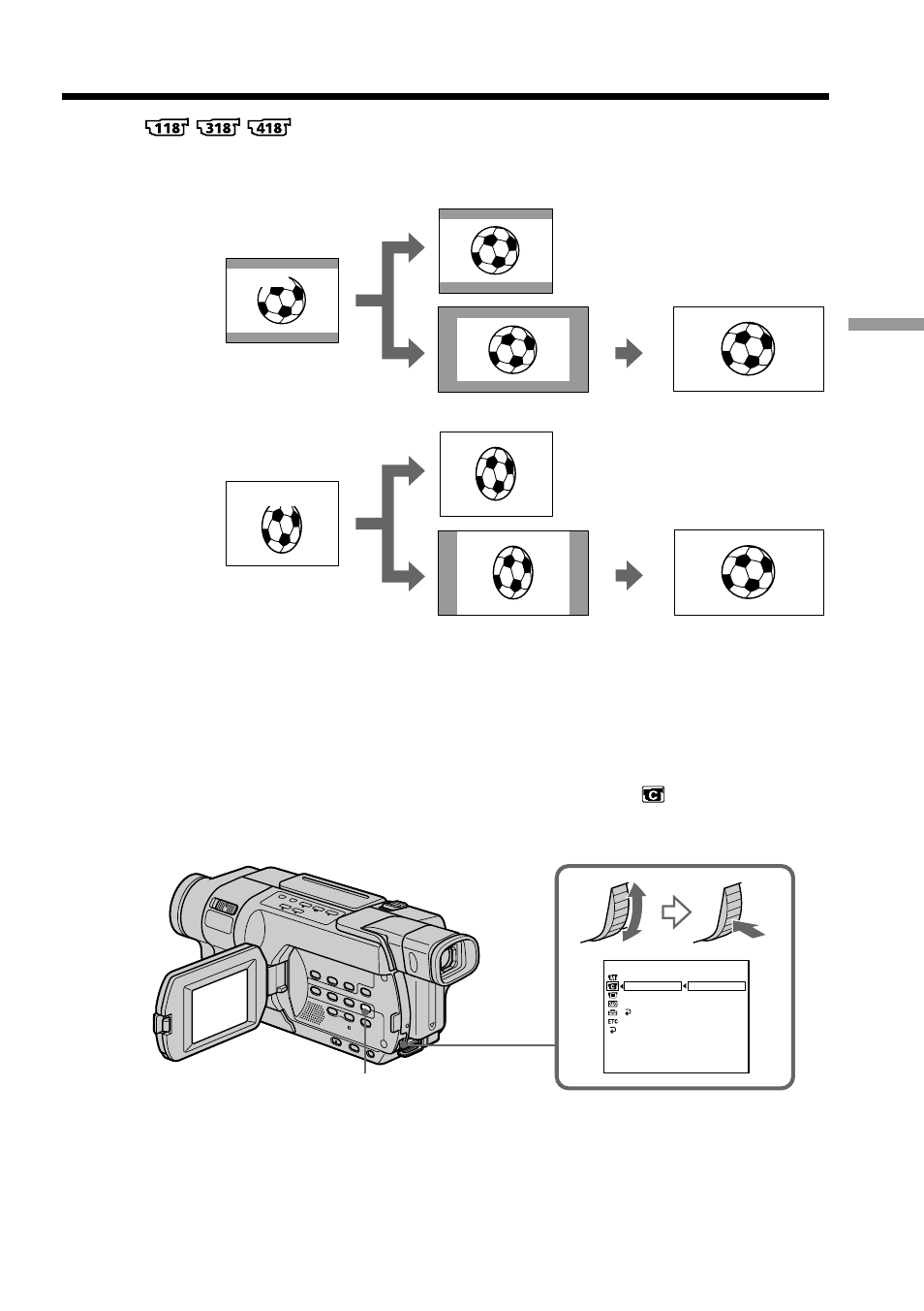Using the wide mode | Sony DCR-TRV250 User Manual | Page 59 / 268