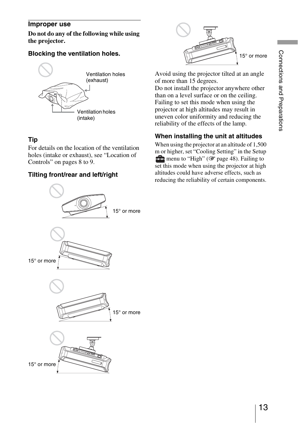 Sony VPL-VW200 User Manual | Page 13 / 88