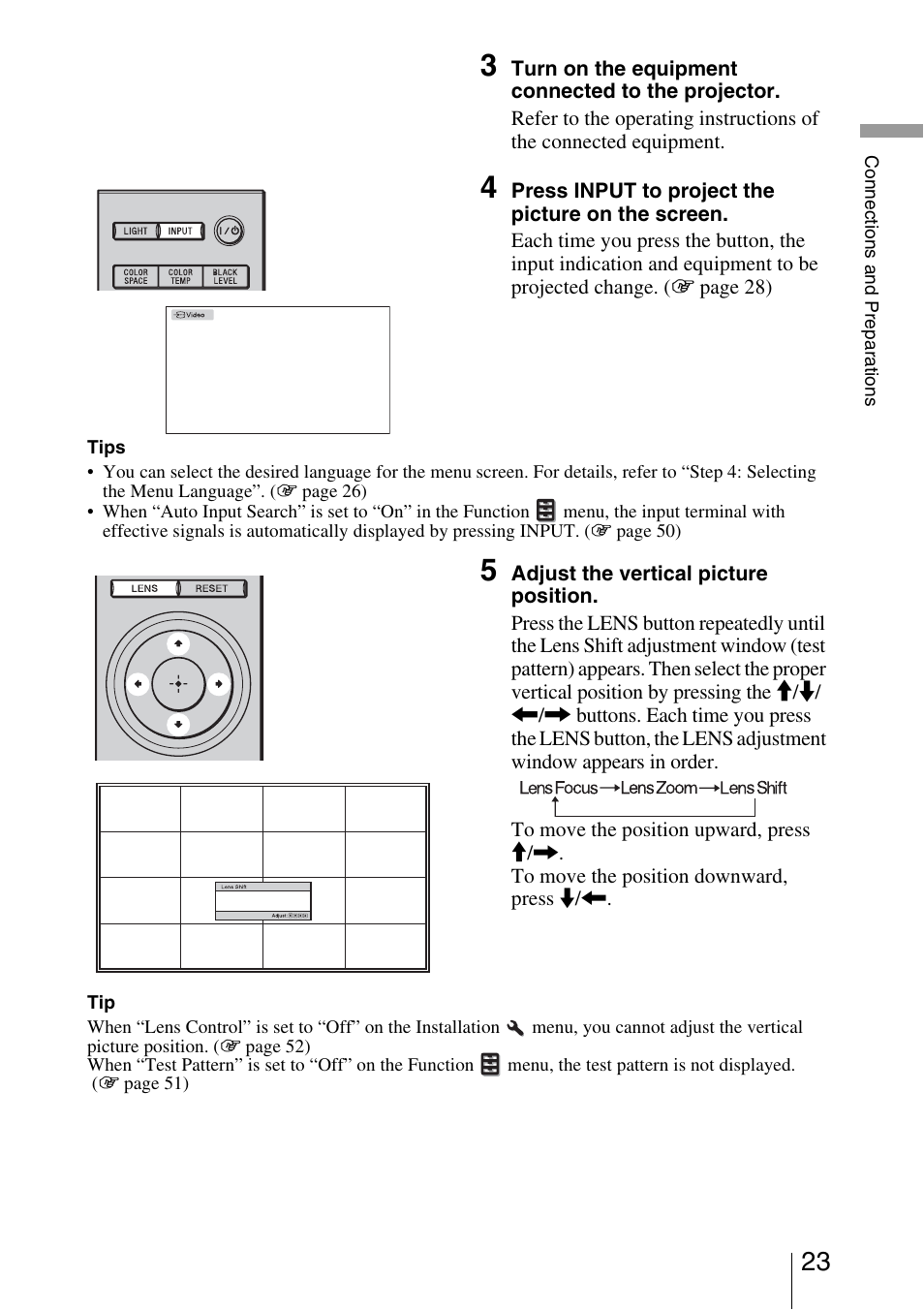 Sony VPL-VW200 User Manual | Page 23 / 88