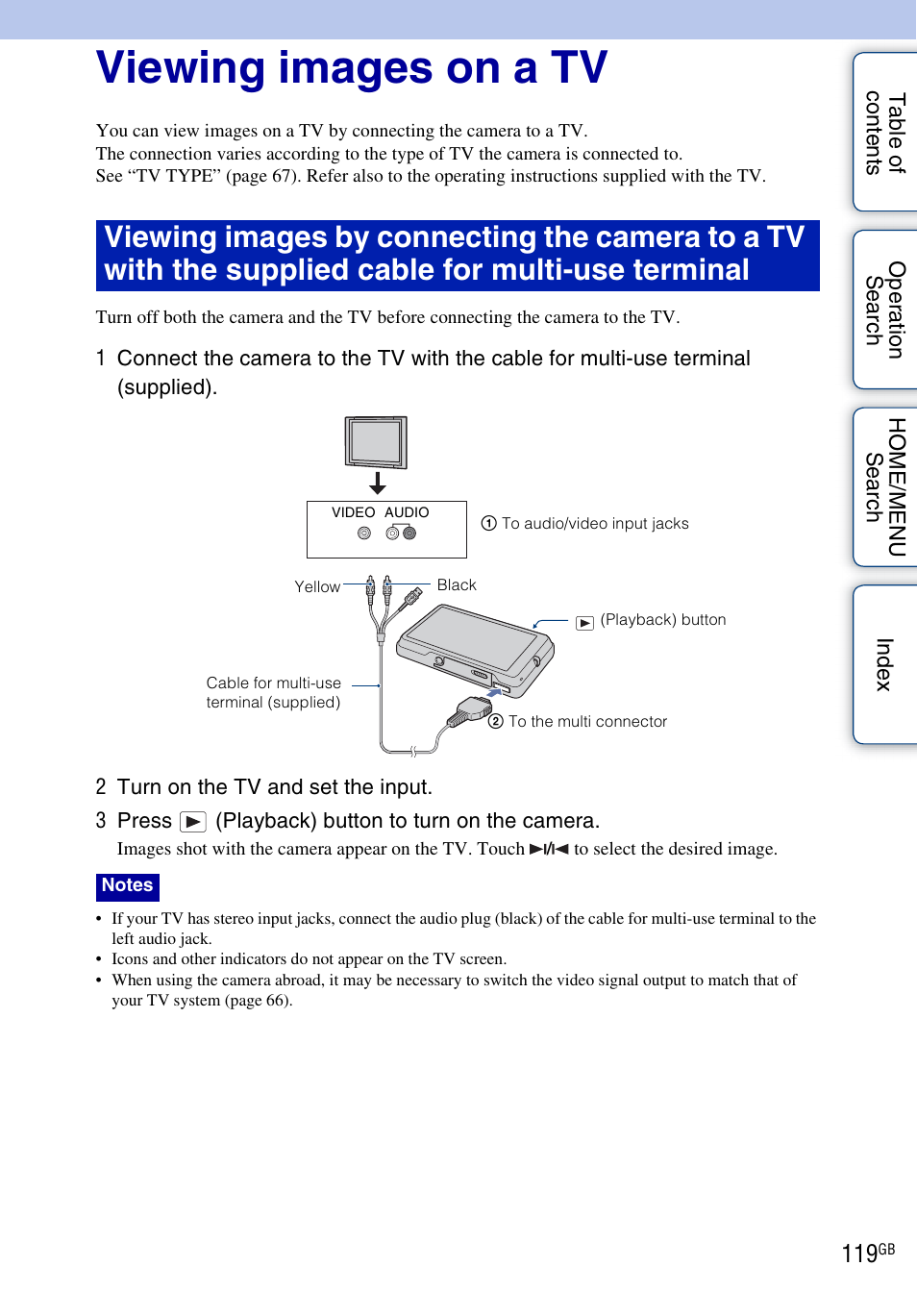 Viewing images on a tv | Sony DSC-T700 User Manual | Page 119 / 170
