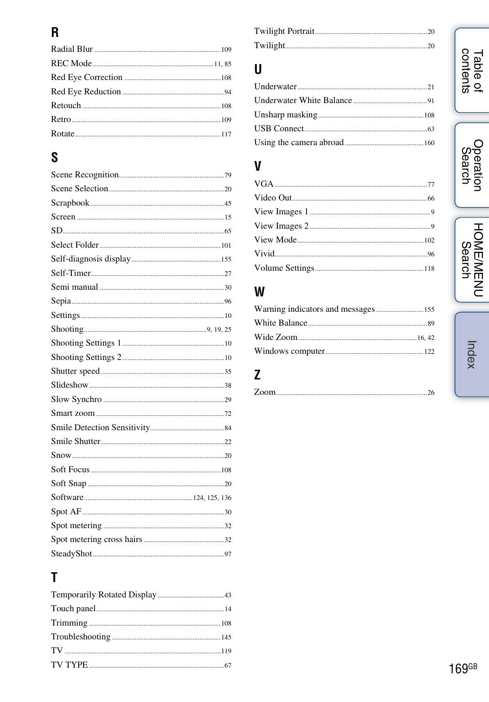 Sony DSC-T700 User Manual | Page 169 / 170