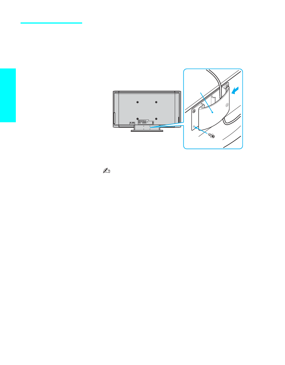 Storing the cables in the cord clamp | Sony KE-50XS910 User Manual | Page 24 / 116